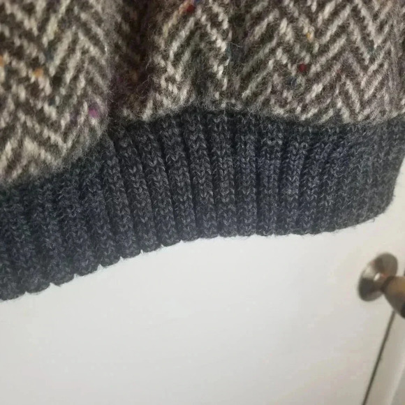 Talbots Vintage Women's Wool Herringbone Grey Bomber Jacket  Sz 11/12 - Picture 6 of 15